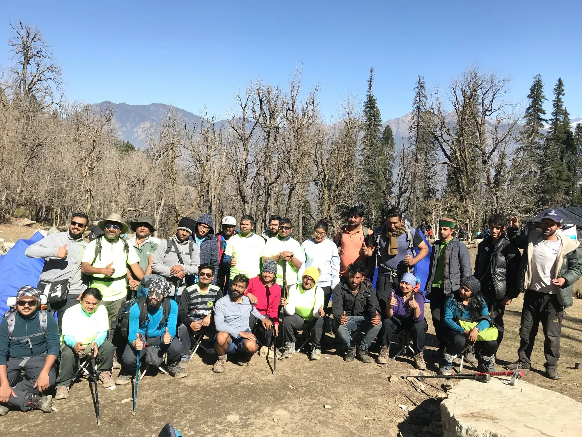 The whole group near the top