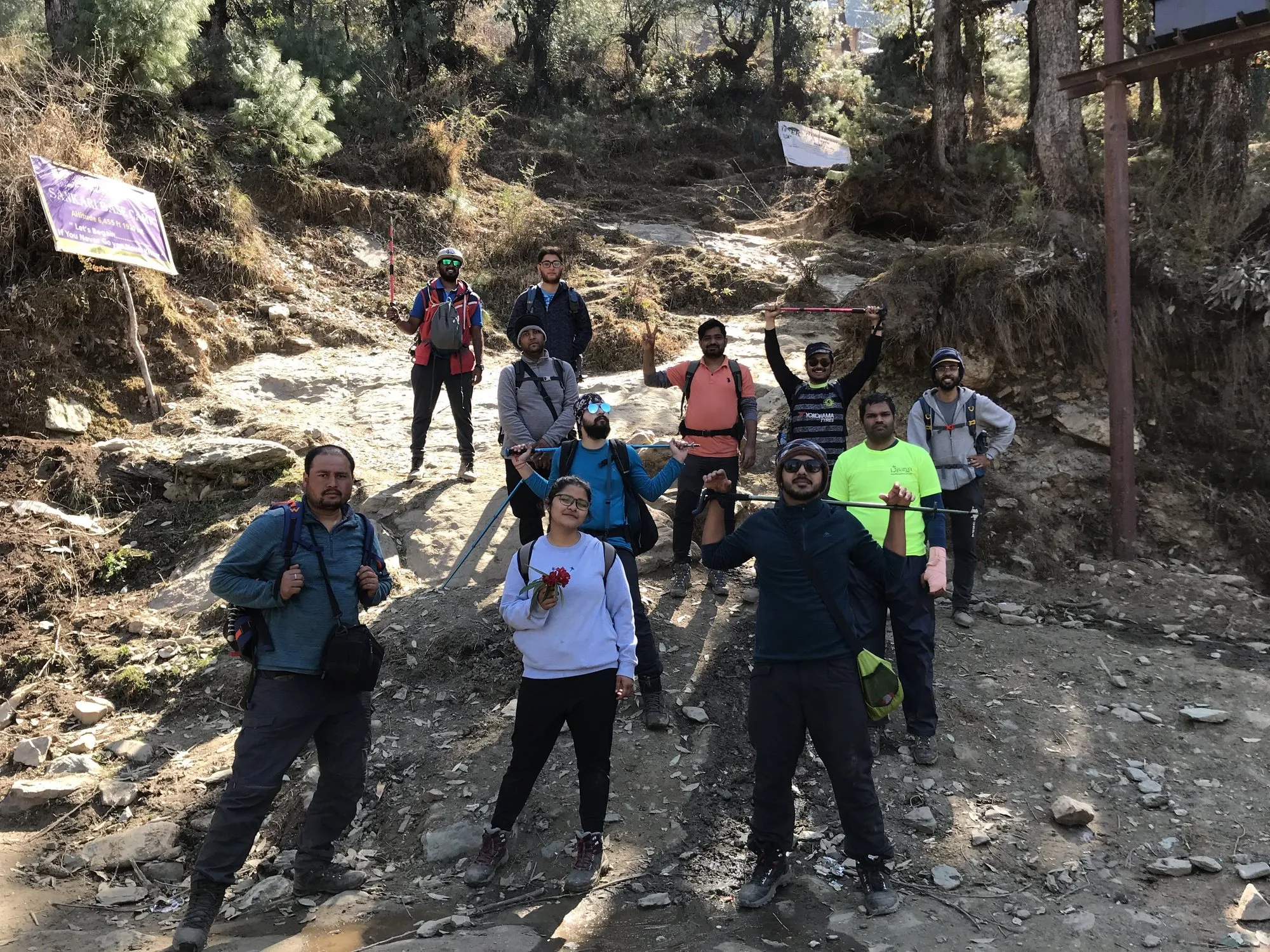 Cheering on the trail