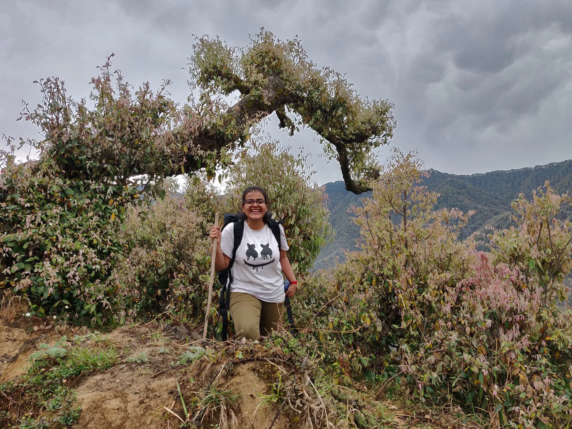 On the ridge, clouds rolling in