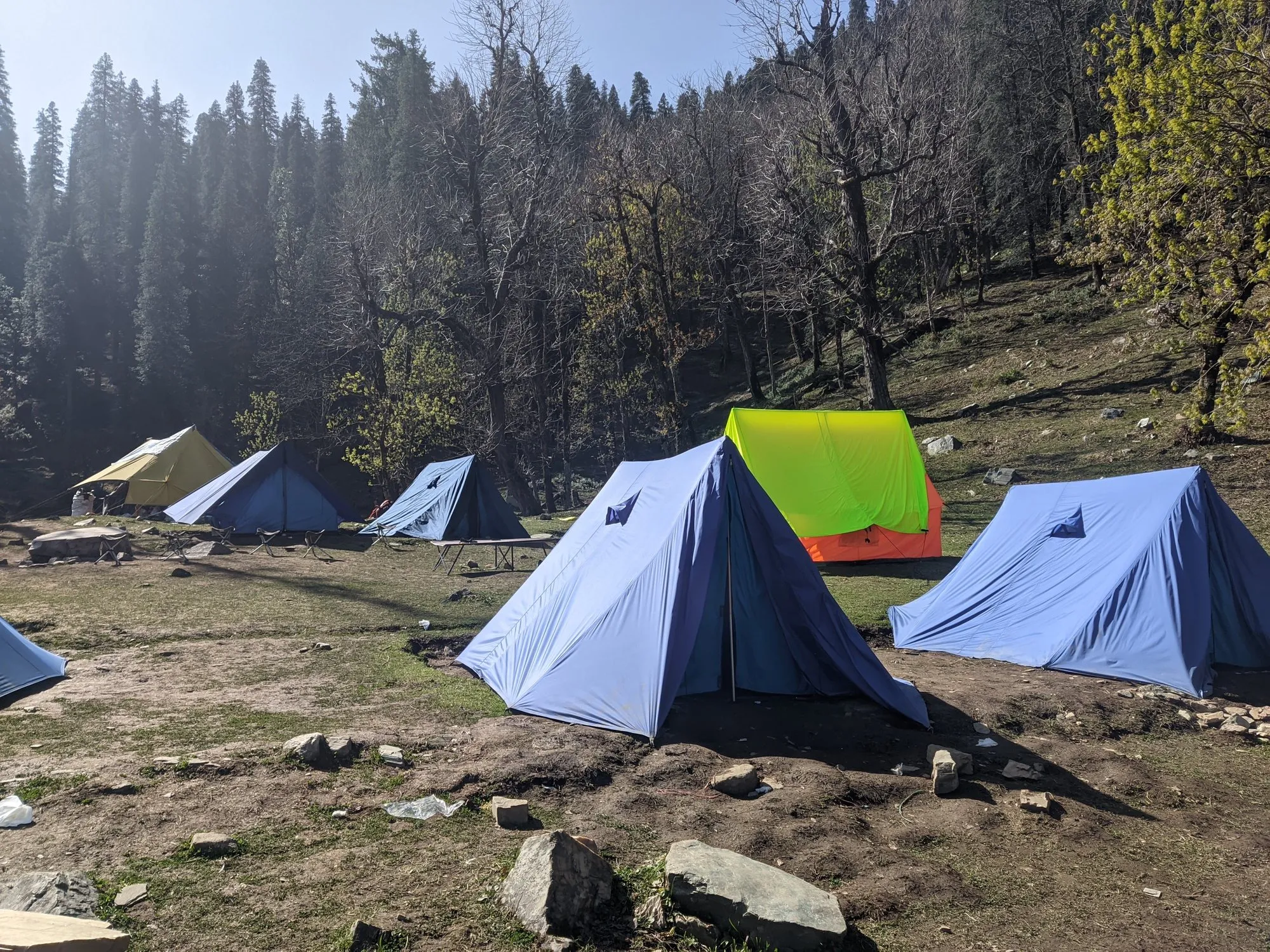Our campsite on the Kedarkantha trail