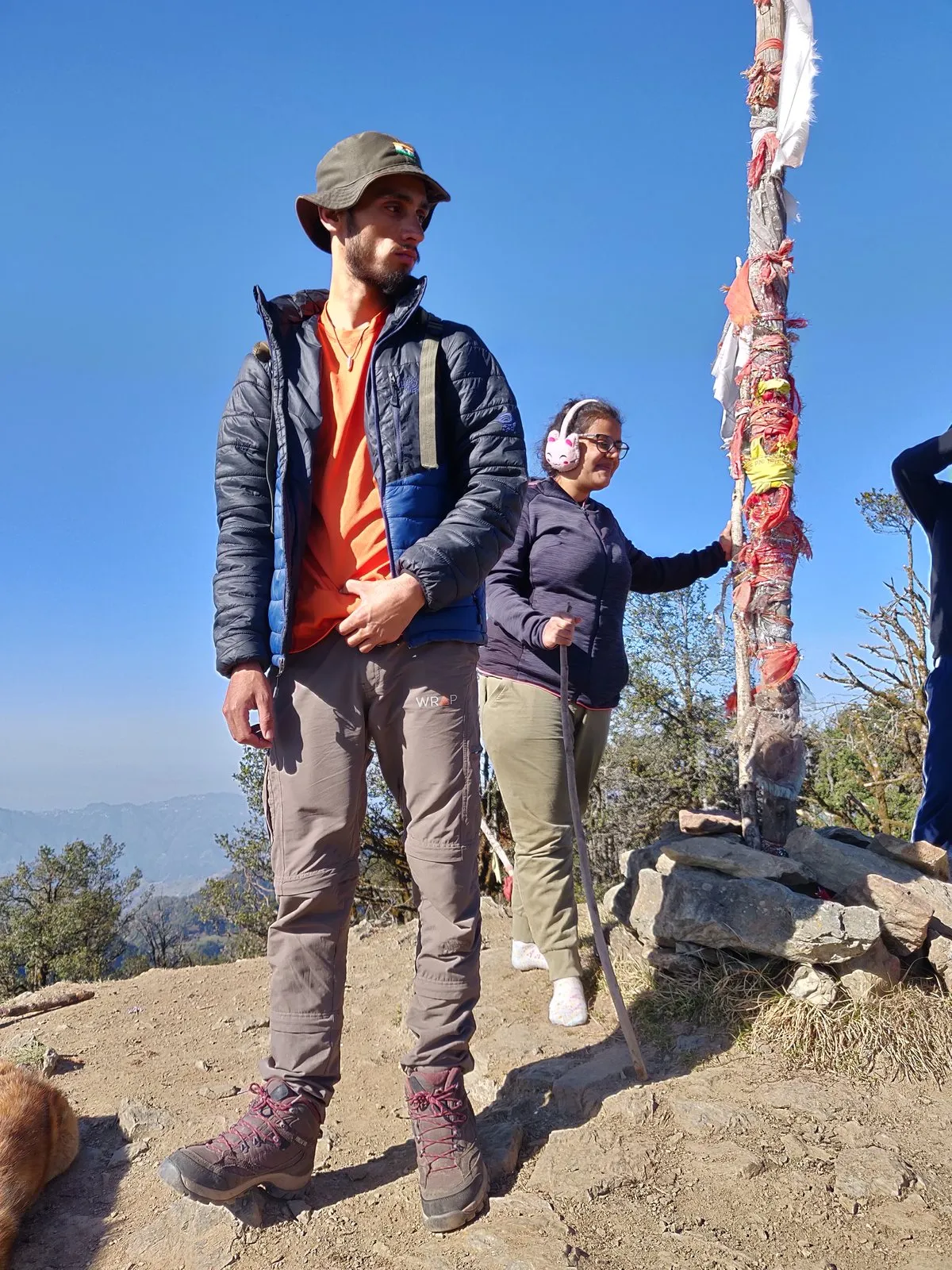 Prayer flags and big smiles on the ridge