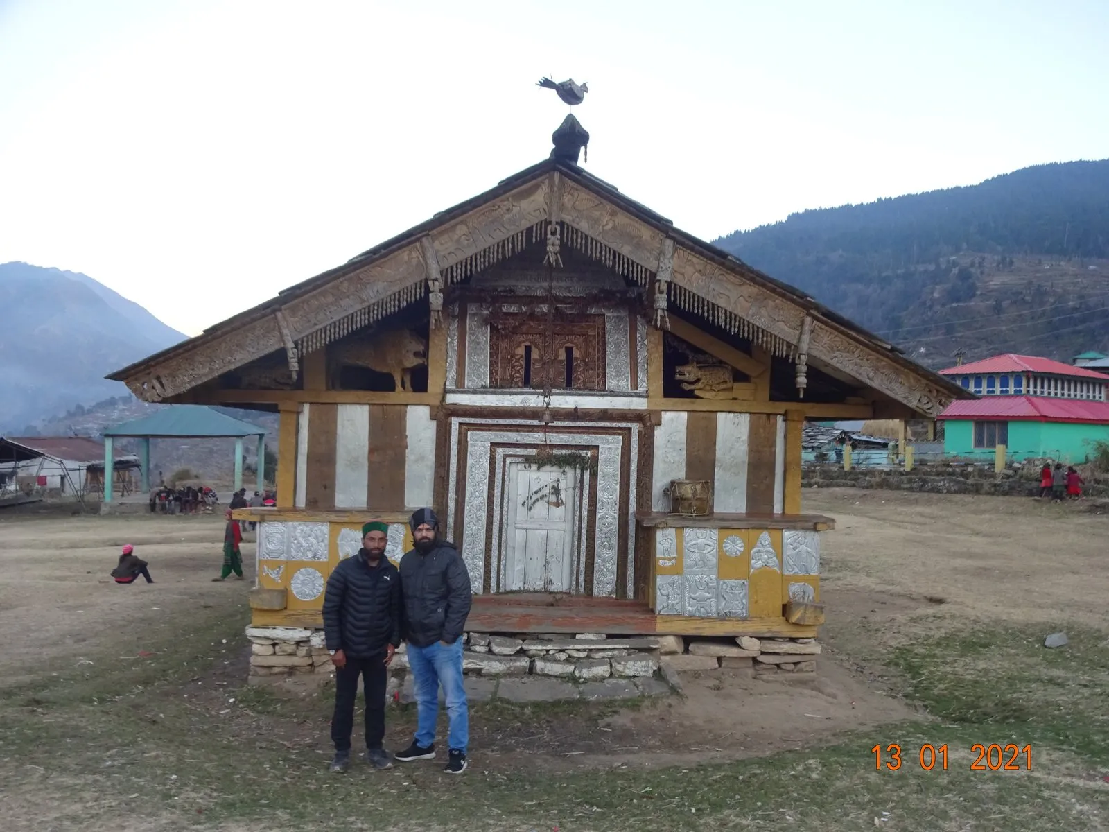 The old wooden temple at Sankri
