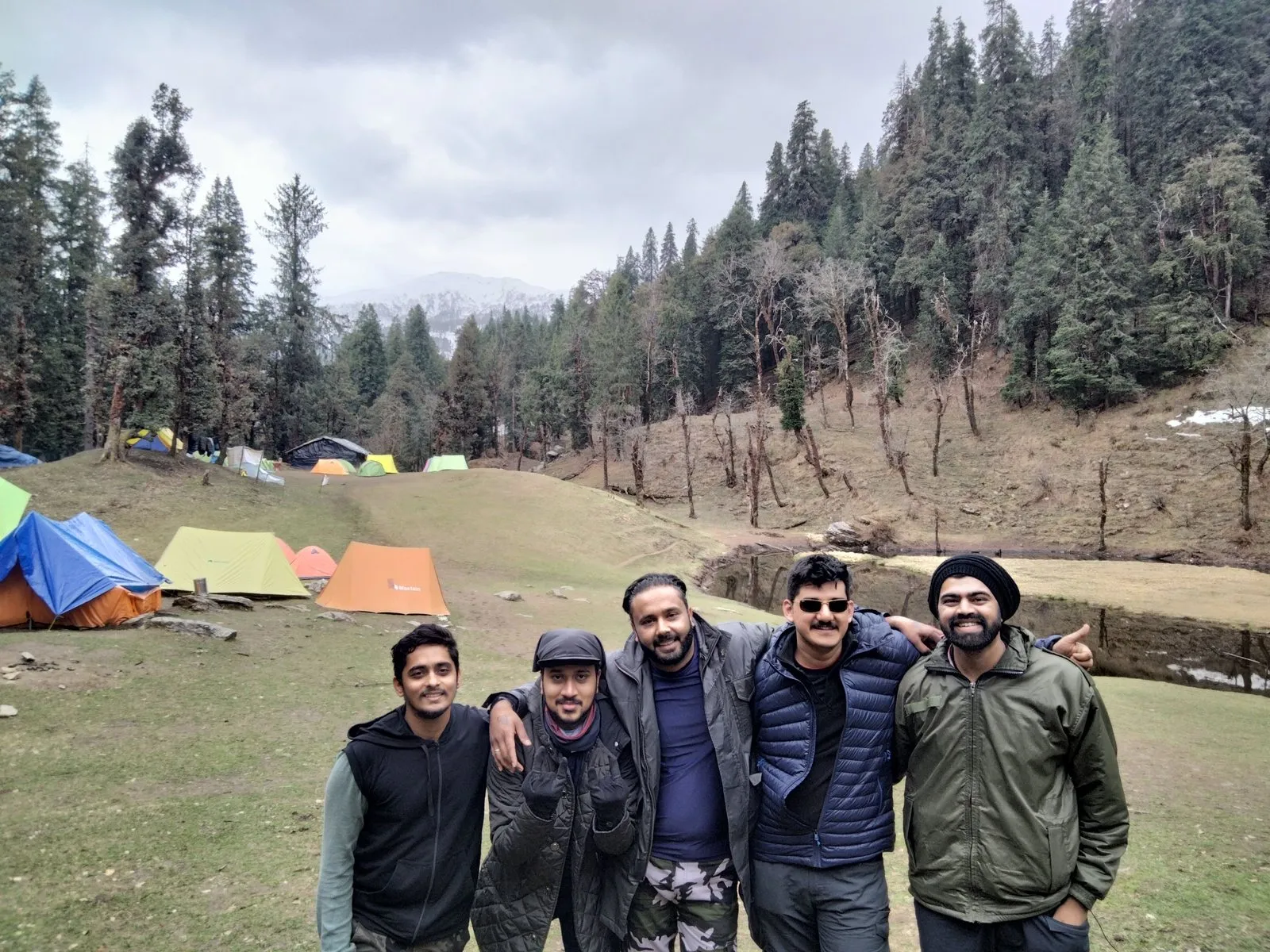 Friends at the Kedarkantha base camp