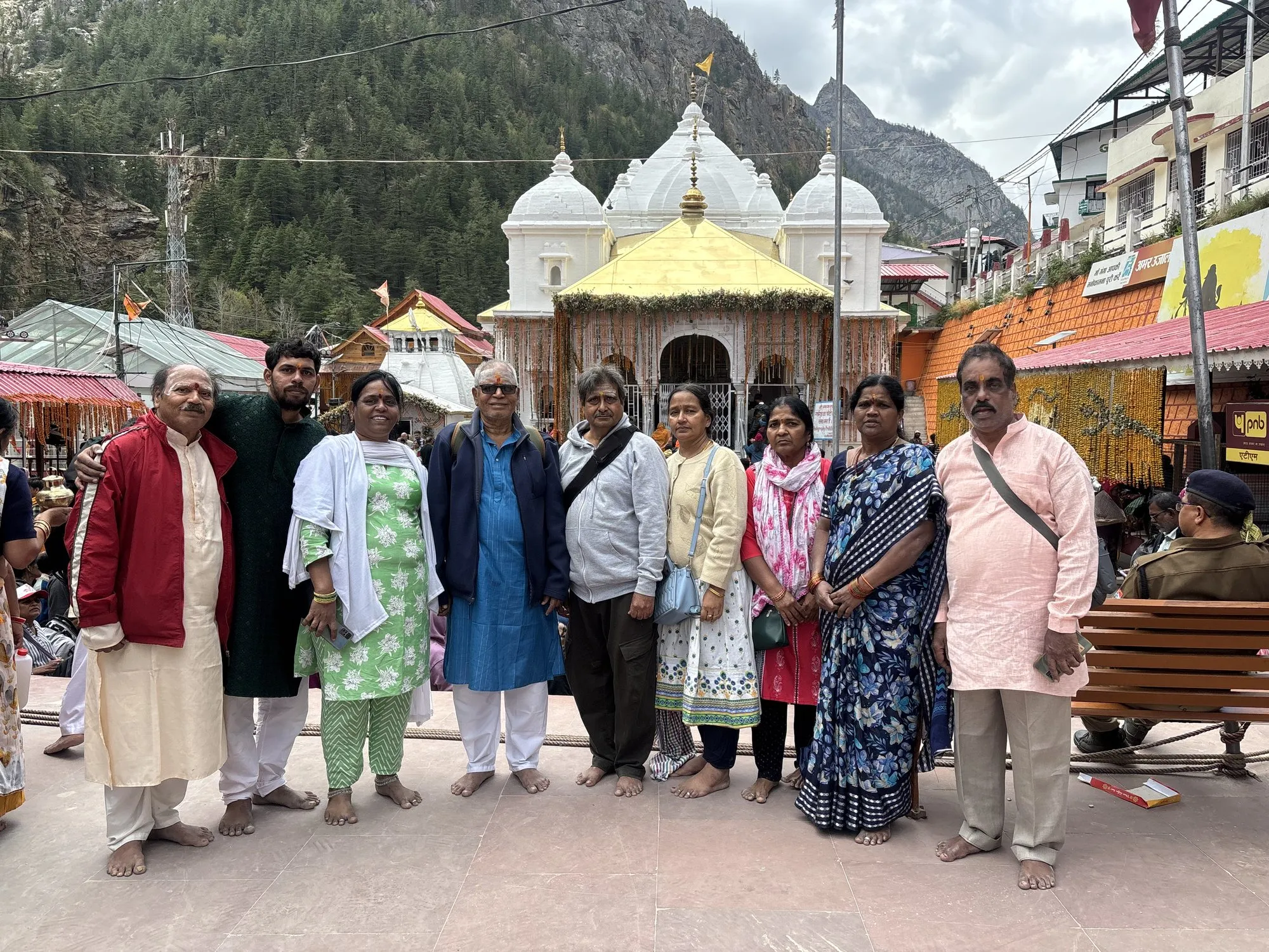Pilgrims outside Gangotri temple