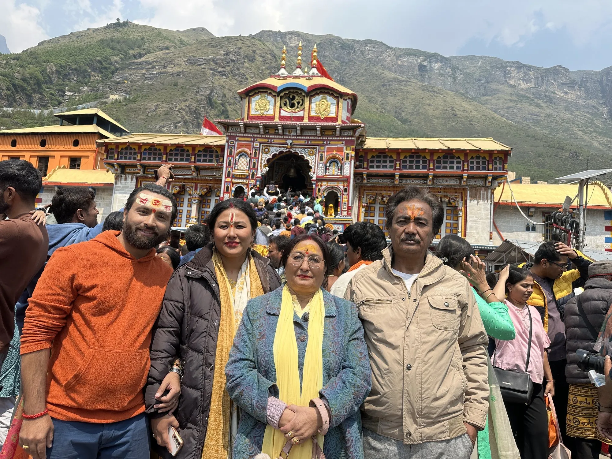 A family at Badrinath Dham