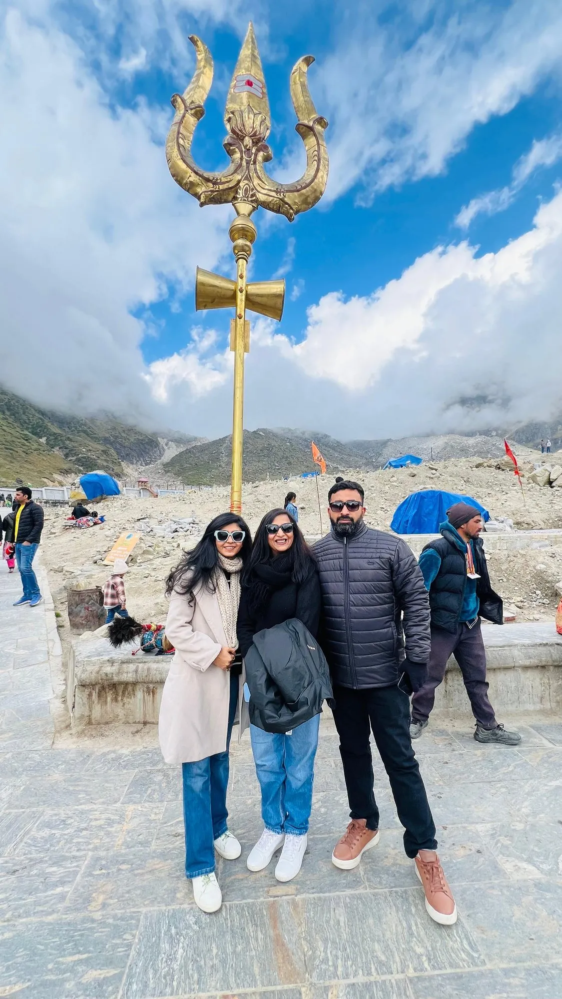 At the trishul on the yatra