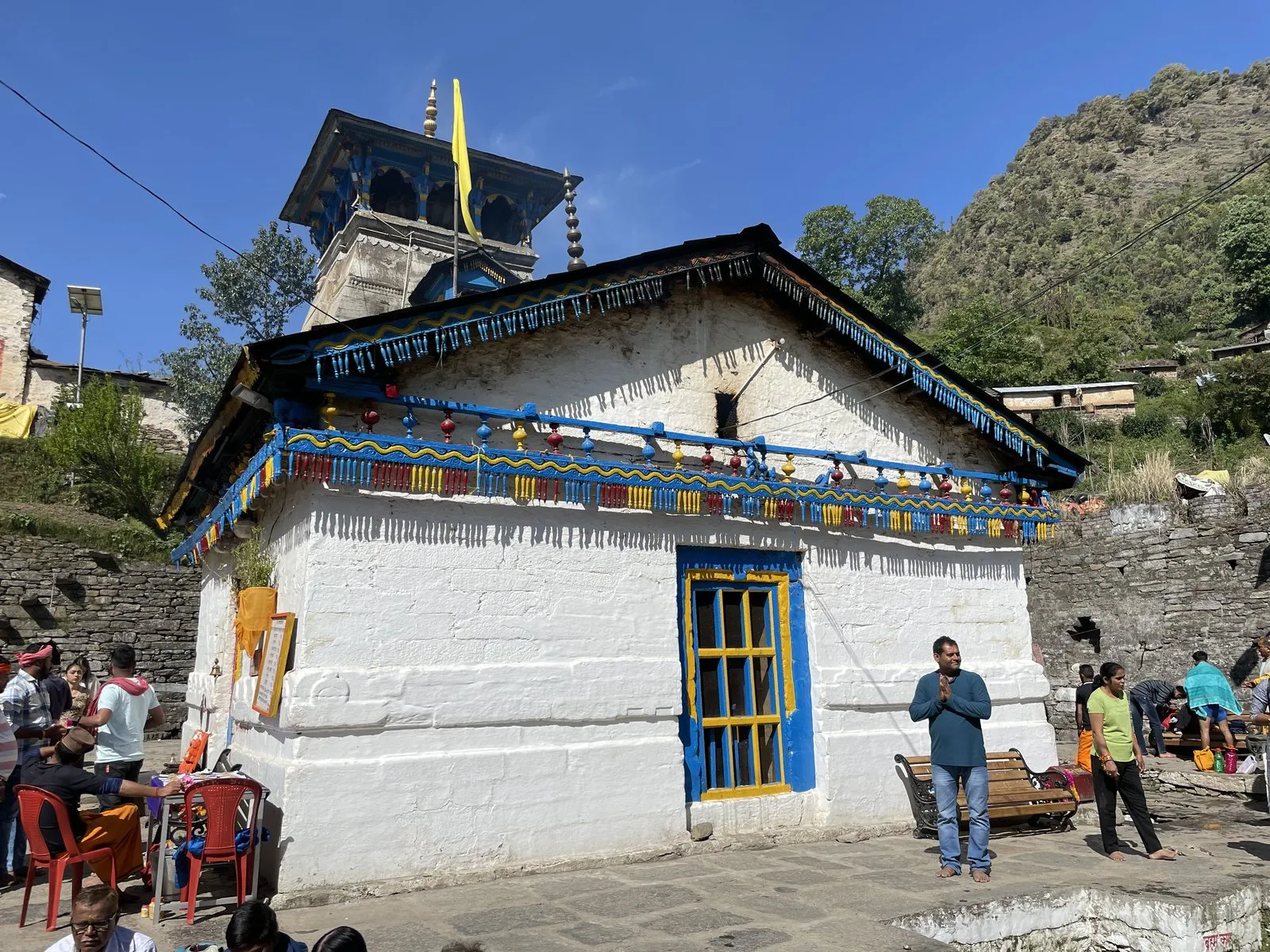The ancient stone temple at Triyuginarayan