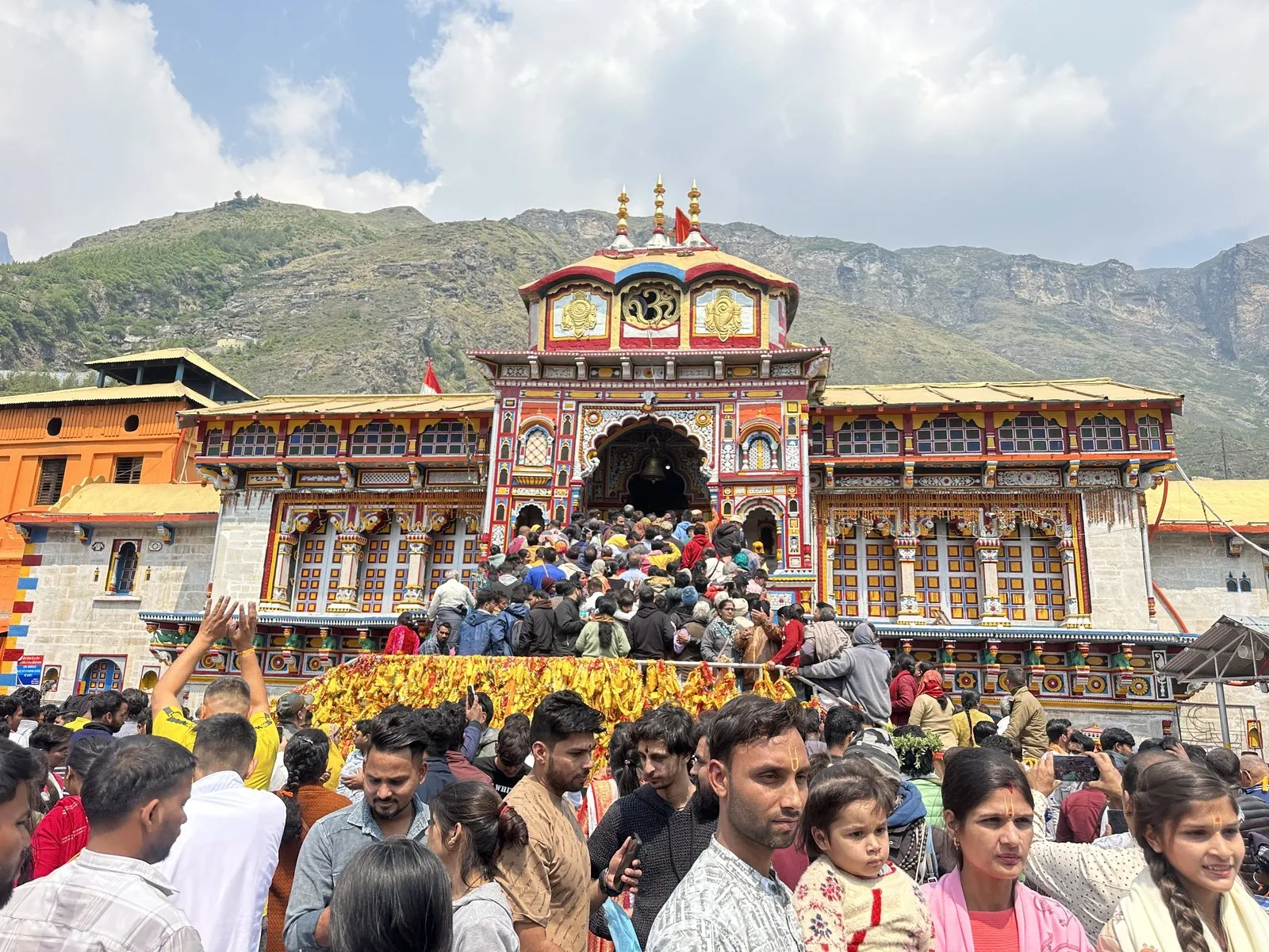 The colourful gate of Badrinath Dham