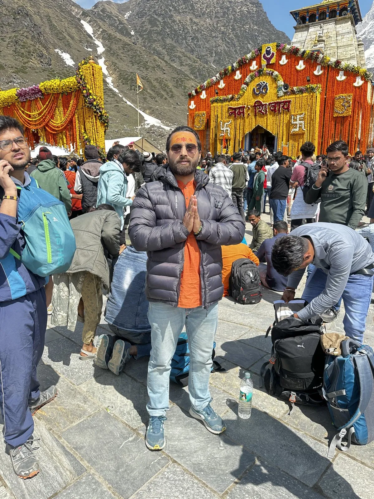 Our group at Kedarnath temple